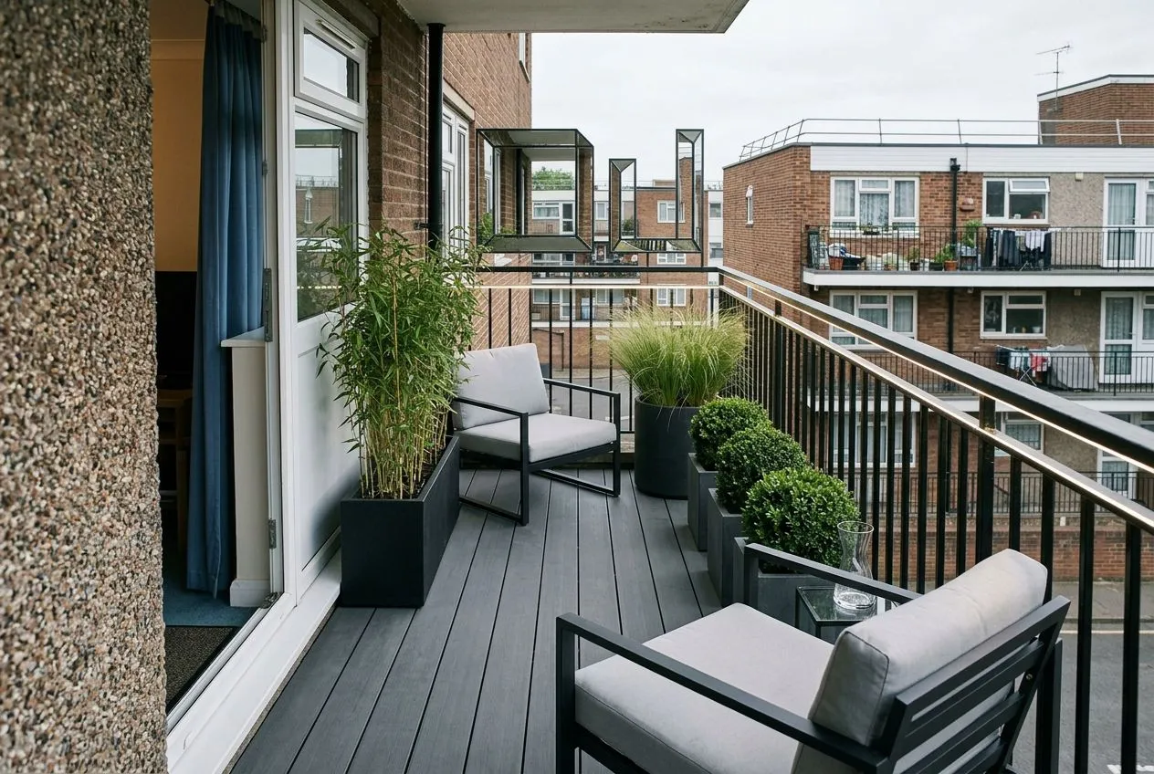 Balcony Garden redesigned in the Contemporary Urban garden style