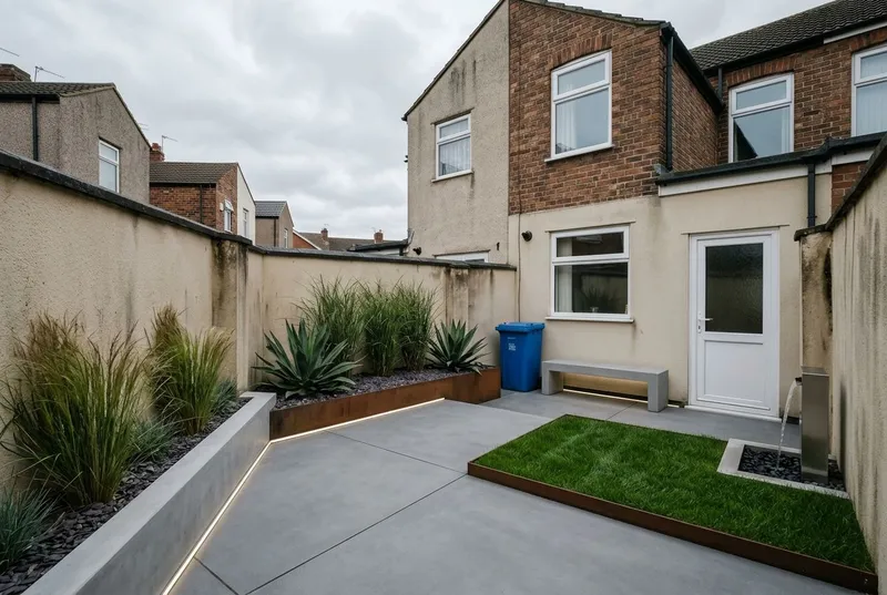 Courtyard Garden redesigned in the Modern Minimalist garden style