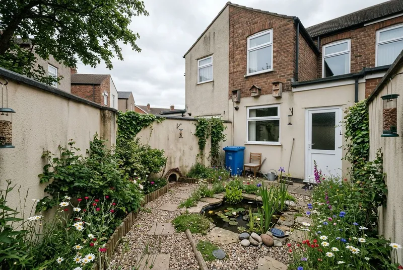 Courtyard Garden redesigned in the Wildlife-Friendly garden style