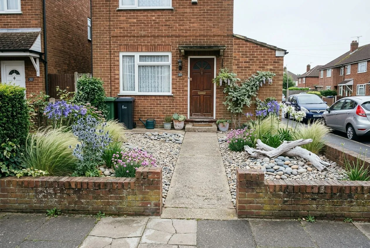 Front Garden redesigned in the Coastal garden style