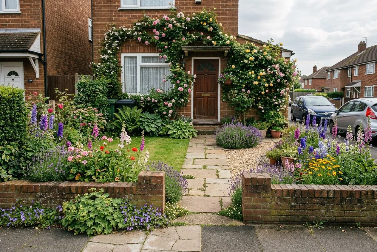 Front Garden redesigned in the English Cottage garden style