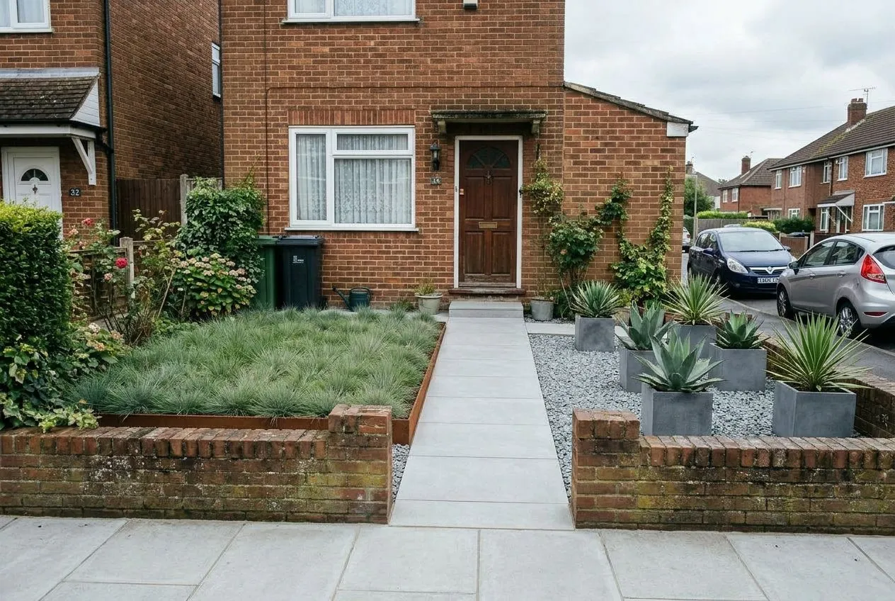 Front Garden redesigned in the Modern Minimalist garden style