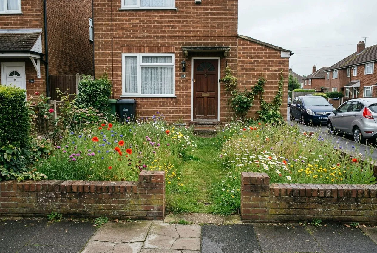 Front Garden redesigned in the Wildflower Meadow garden style
