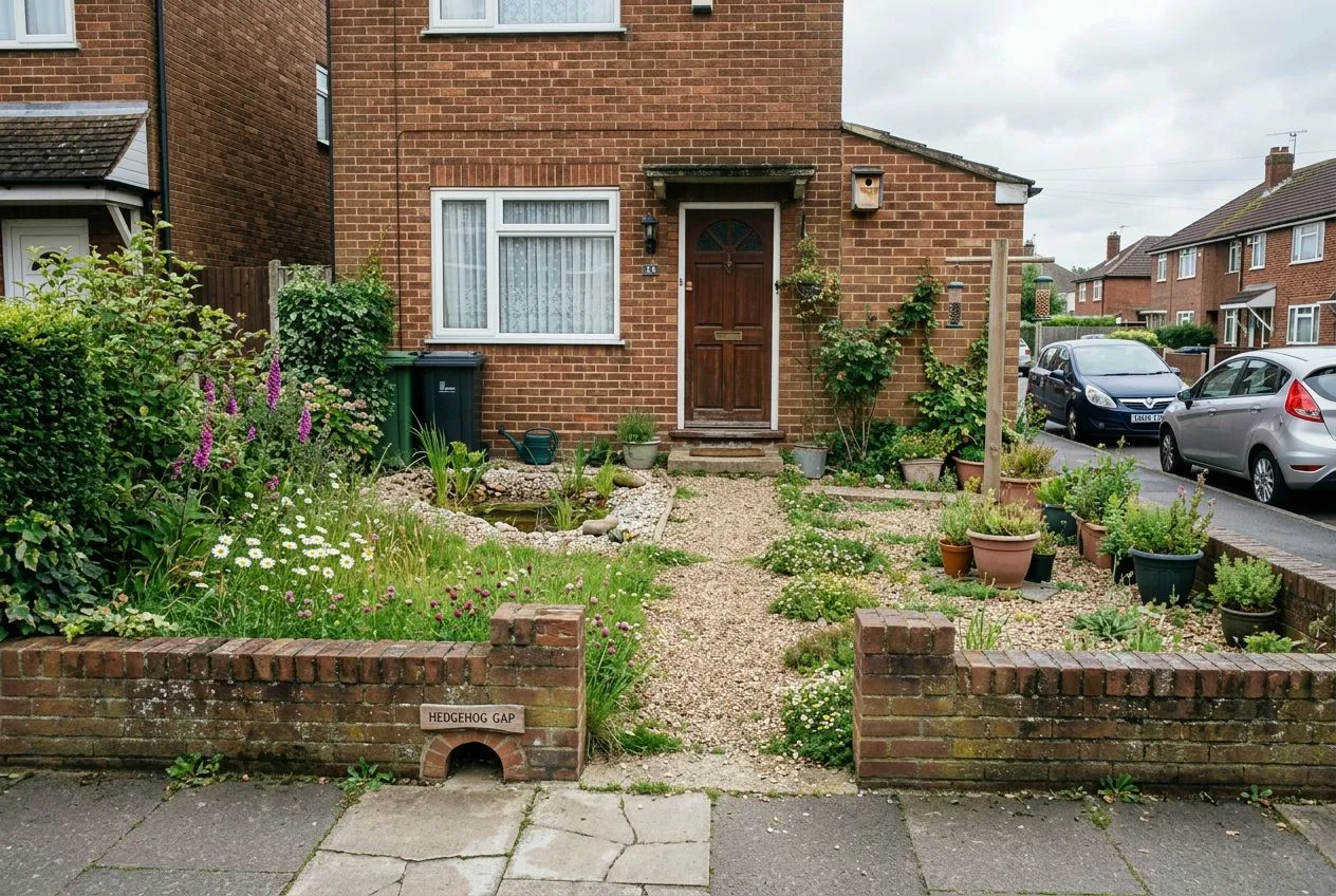 Front Garden redesigned in the Wildlife-Friendly garden style
