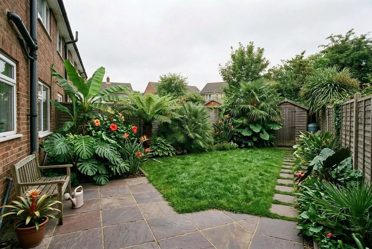 A garden restyled by AI