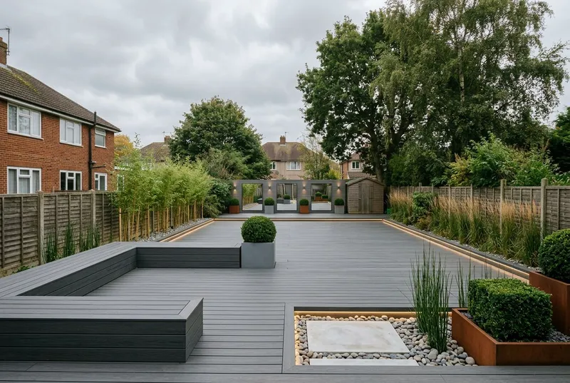 Large Garden redesigned in the Contemporary Urban garden style