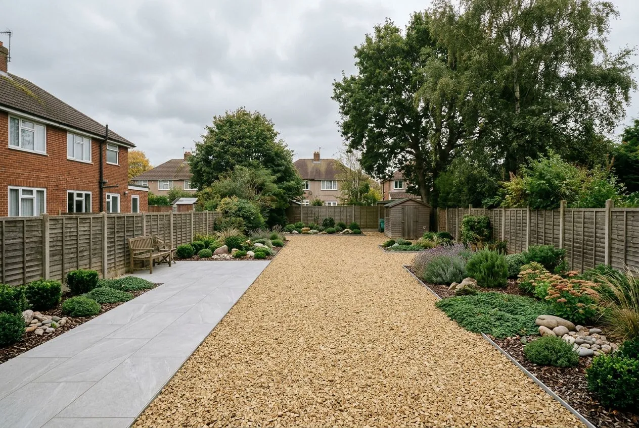 Large Garden redesigned in the Low Maintenance garden style