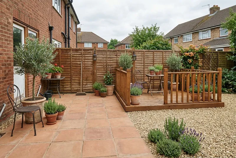 Patio & Decking redesigned in the Mediterranean garden style