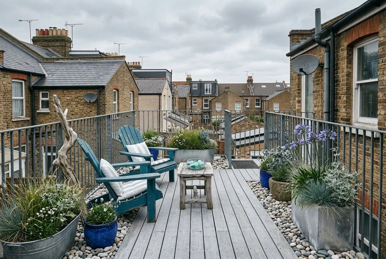 Rooftop Terrace redesigned in the Coastal garden style