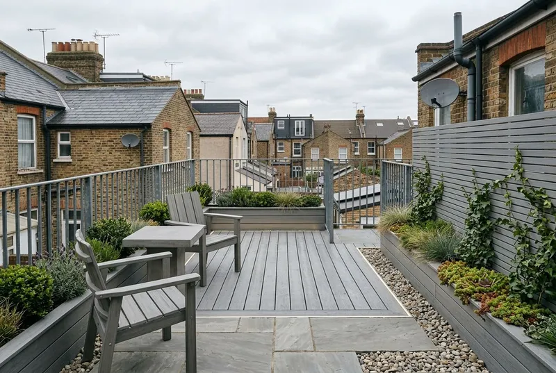 Rooftop Terrace redesigned in the Low Maintenance garden style