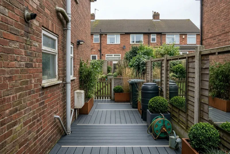 Side Garden redesigned in the Contemporary Urban garden style