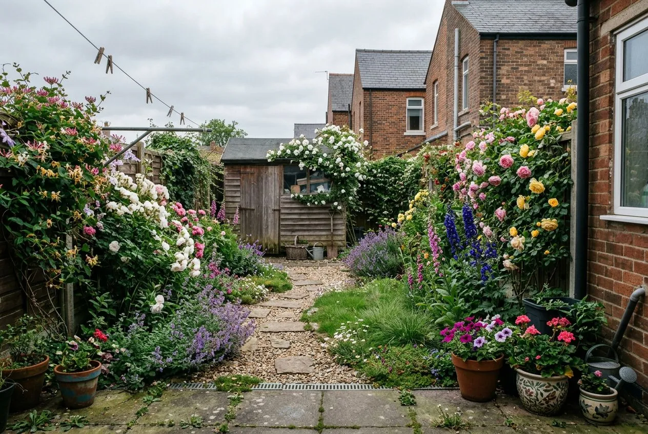 Small Garden redesigned in the English Cottage garden style