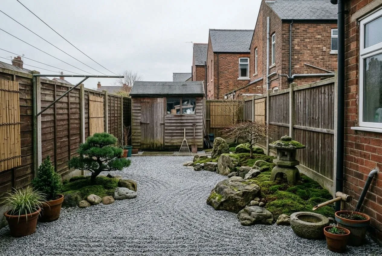 Small Garden redesigned in the Japanese Zen garden style