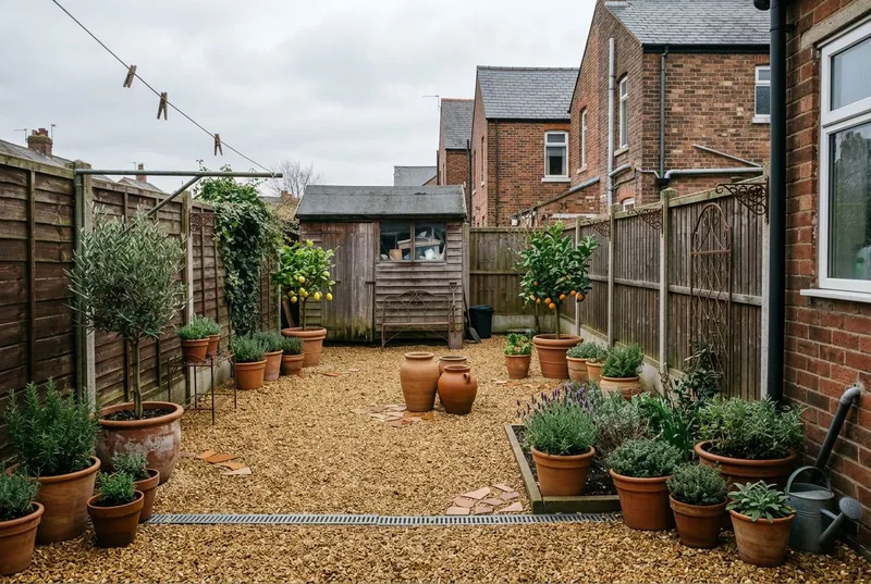 Small Garden redesigned in the Mediterranean garden style