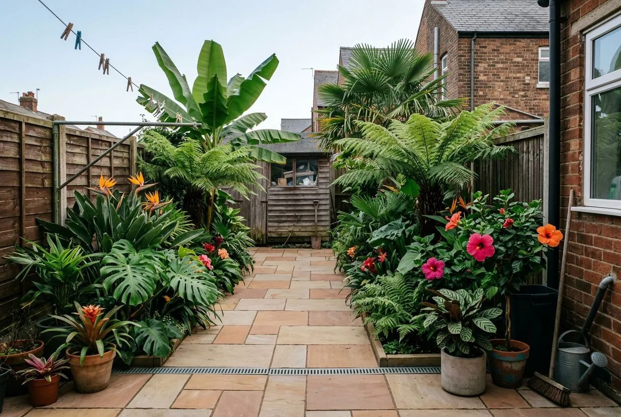 Small Garden redesigned in the Tropical Paradise garden style