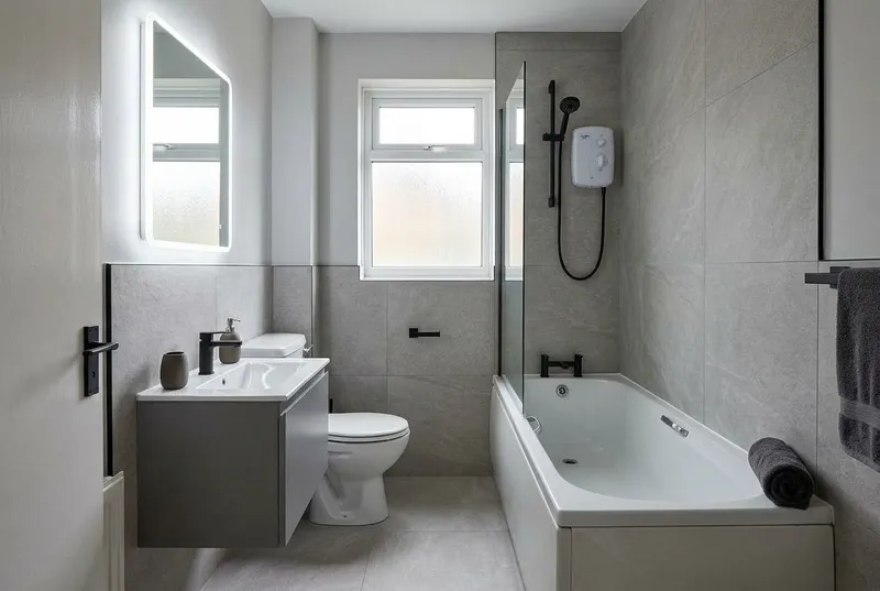 Bathroom redesigned in the Modern interior style