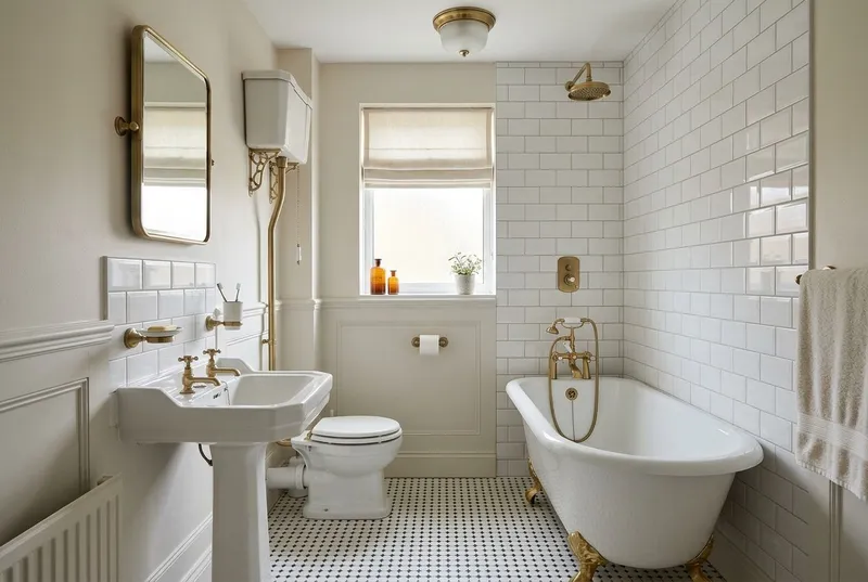 Bathroom redesigned in the Traditional interior style