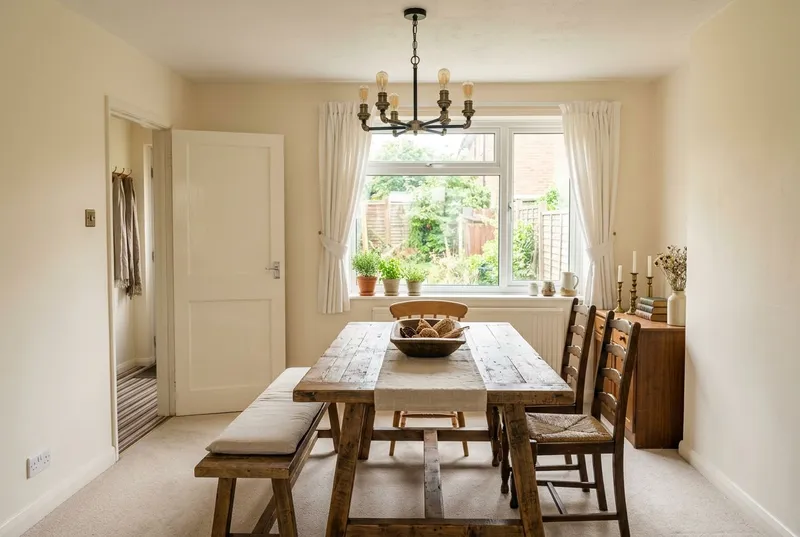 Dining Room redesigned in the Farmhouse interior style