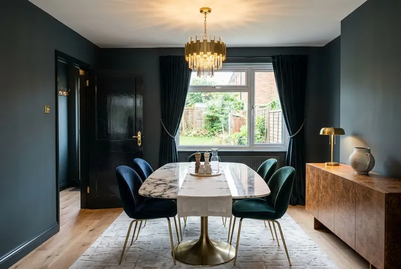Dining Room redesigned in the Luxury interior style