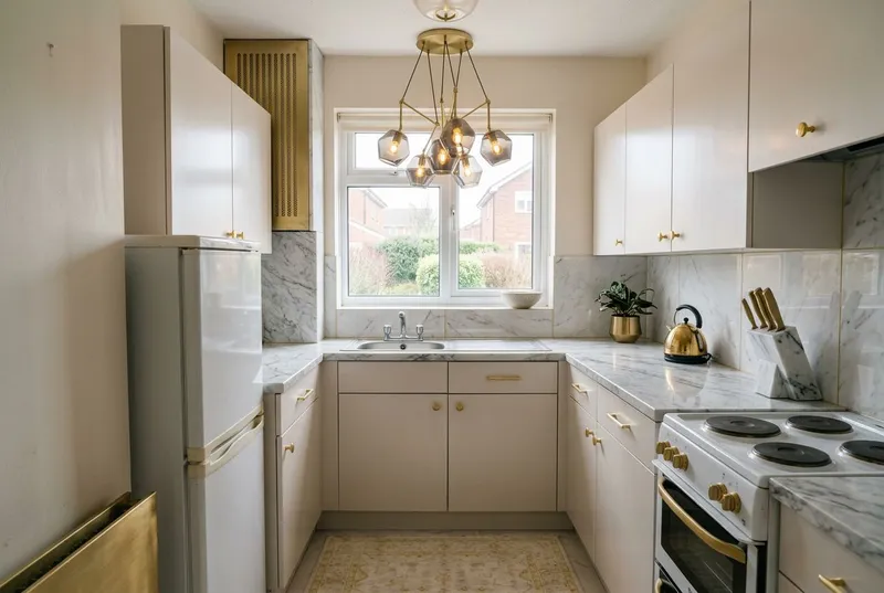 Kitchen redesigned in the Luxury interior style