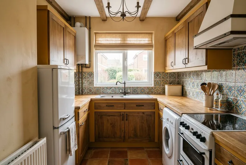 Kitchen redesigned in the Mediterranean interior style