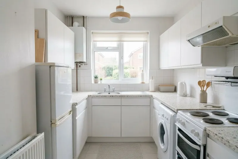Kitchen redesigned in the Scandinavian interior style