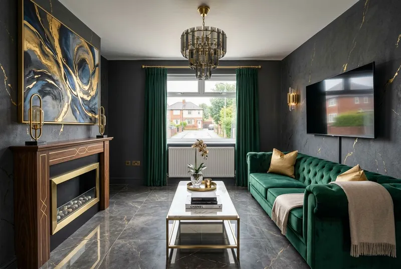 Living Room redesigned in the Luxury interior style